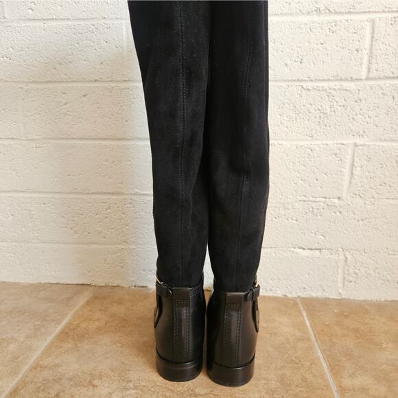 $558 Tory Burch Wyatt Black Over‎ the Knee Boots Women's Sz US 8 - Picture 4 of 10